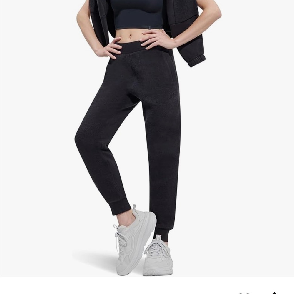 UGG Women's Sofiana Black Terry Joggers- Small - Picture 2 of 9